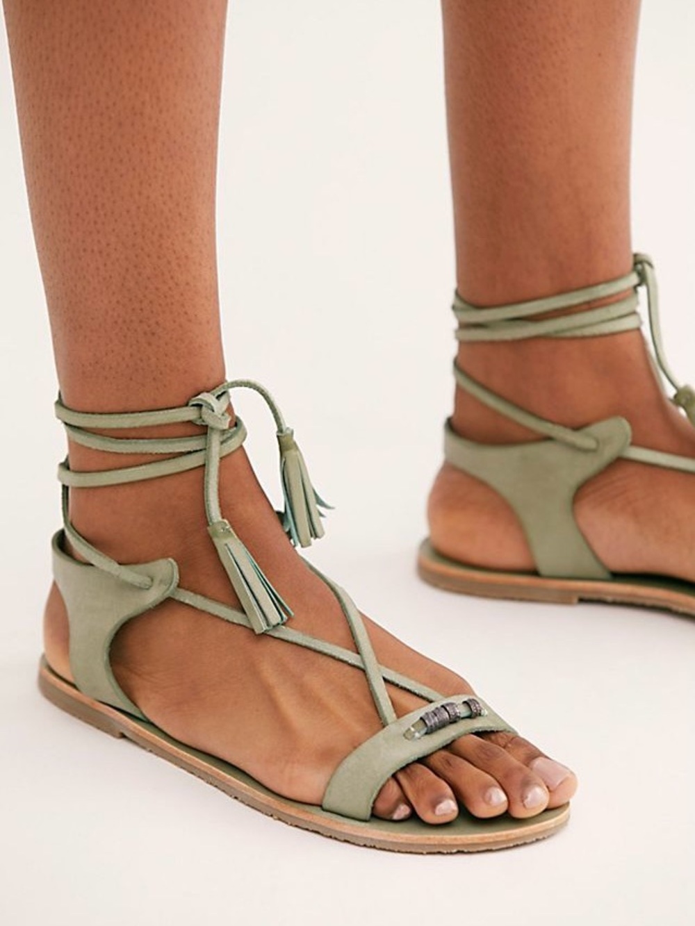 Free People Bryn Marr Boho Wrap Flat Sandals Size 37/ US 6.5